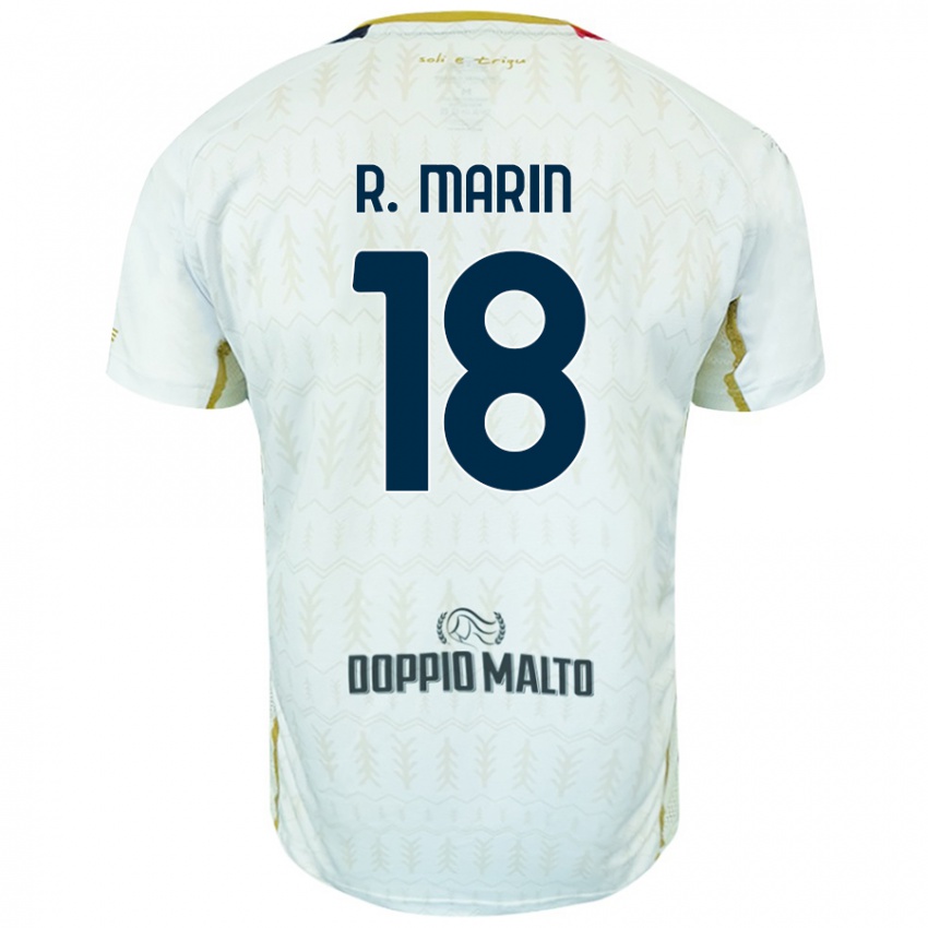 Homme Maillot Răzvan Marin #18 Blanc Tenues Extérieur 2024/25 T-Shirt Suisse