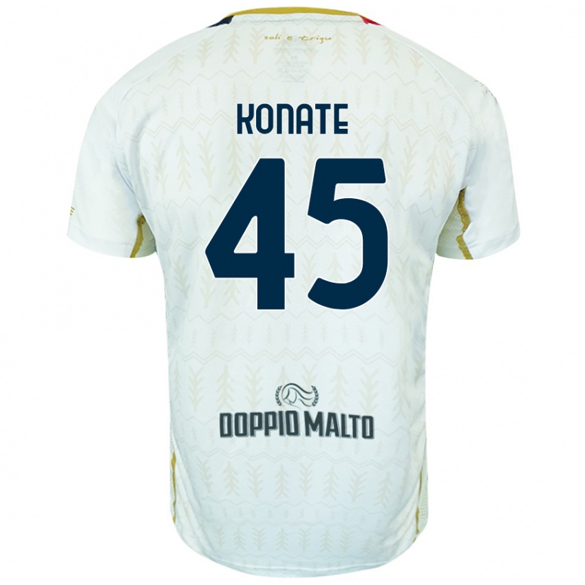 Herren Ismael Konate #45 Weiß Auswärtstrikot Trikot 2024/25 T-Shirt Schweiz