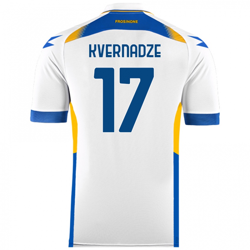 Herren Giorgi Kvernadze #17 Weiß Auswärtstrikot Trikot 2024/25 T-Shirt Schweiz