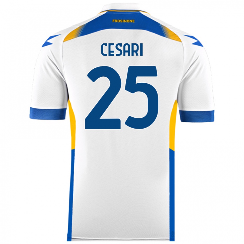 Herren Nicolò Cesari #25 Weiß Auswärtstrikot Trikot 2024/25 T-Shirt Schweiz