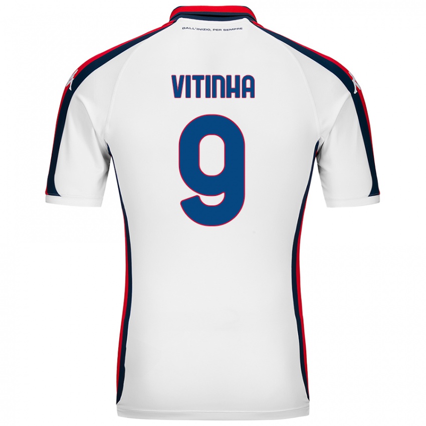 Herren Vitinha #9 Weiß Auswärtstrikot Trikot 2024/25 T-Shirt Schweiz