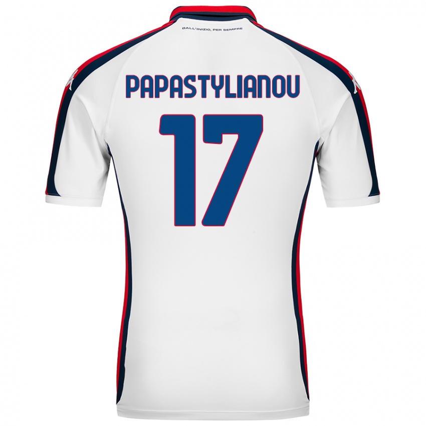 Homme Maillot Lysandros Andreas Papastylianou #17 Blanc Tenues Extérieur 2024/25 T-Shirt Suisse