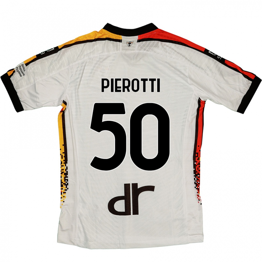 Herren Santiago Pierotti #50 Weiß Schwarz Auswärtstrikot Trikot 2024/25 T-Shirt Schweiz