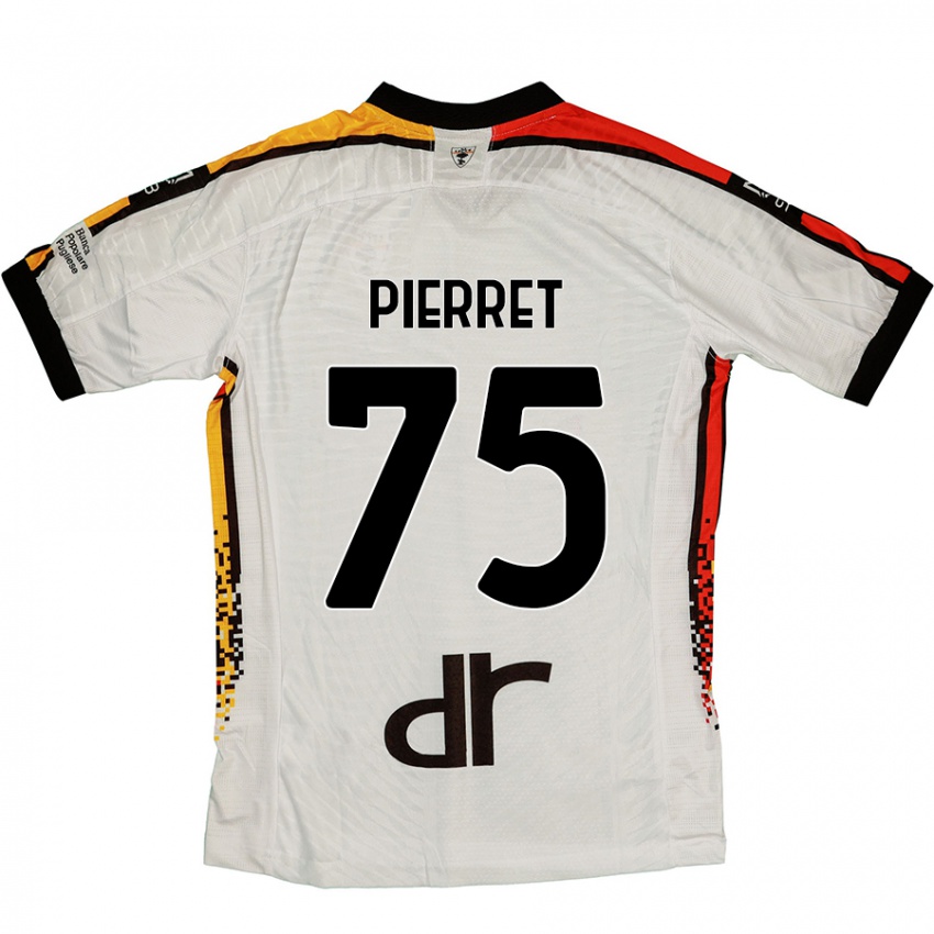 Herren Balthazar Pierret #75 Weiß Schwarz Auswärtstrikot Trikot 2024/25 T-Shirt Schweiz