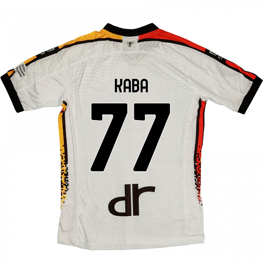 Herren Mohamed Kaba #77 Weiß Schwarz Auswärtstrikot Trikot 2024/25 T-Shirt Schweiz