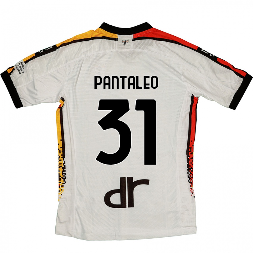 Herren Dario Pantaleo #31 Weiß Schwarz Auswärtstrikot Trikot 2024/25 T-Shirt Schweiz