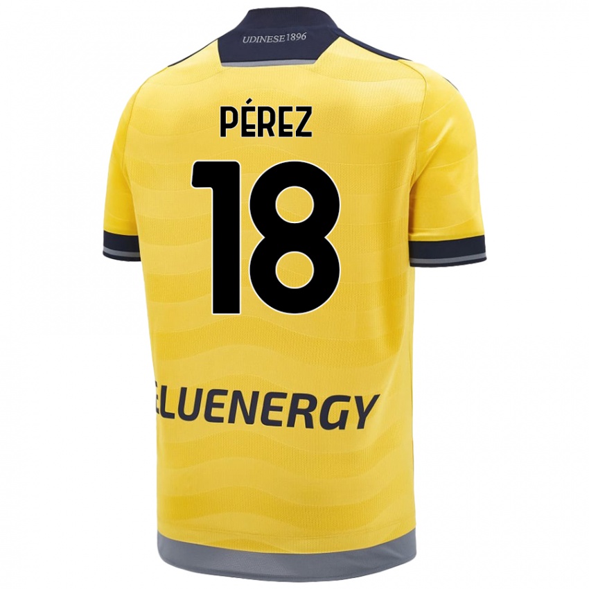 Herren Nehuén Pérez #18 Golden Auswärtstrikot Trikot 2024/25 T-Shirt Schweiz