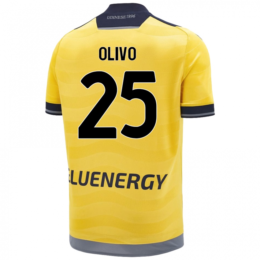 Herren Gioele Olivo #25 Golden Auswärtstrikot Trikot 2024/25 T-Shirt Schweiz