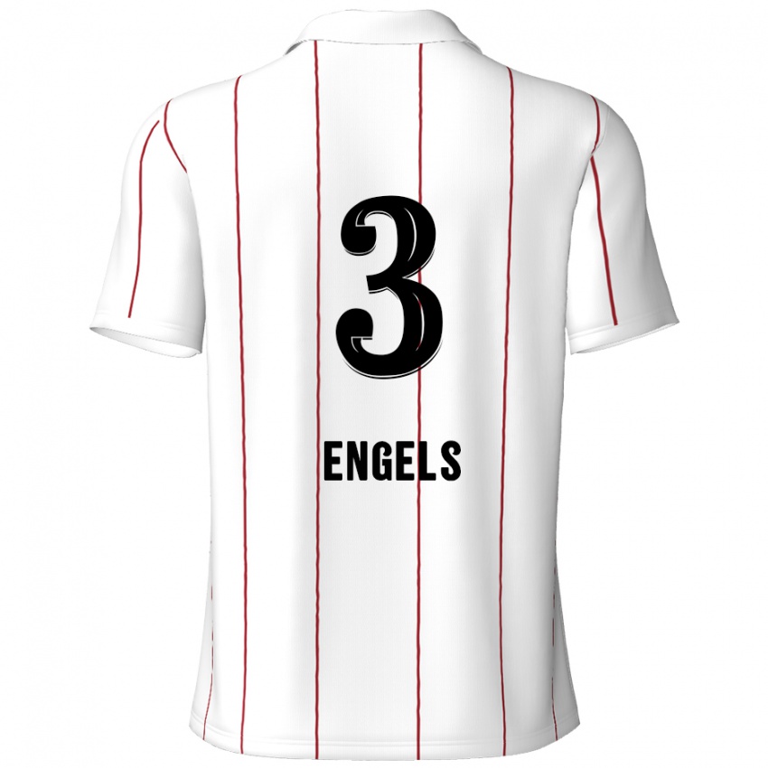 Herren Björn Engels #3 Weiß Schwarz Auswärtstrikot Trikot 2024/25 T-Shirt Schweiz