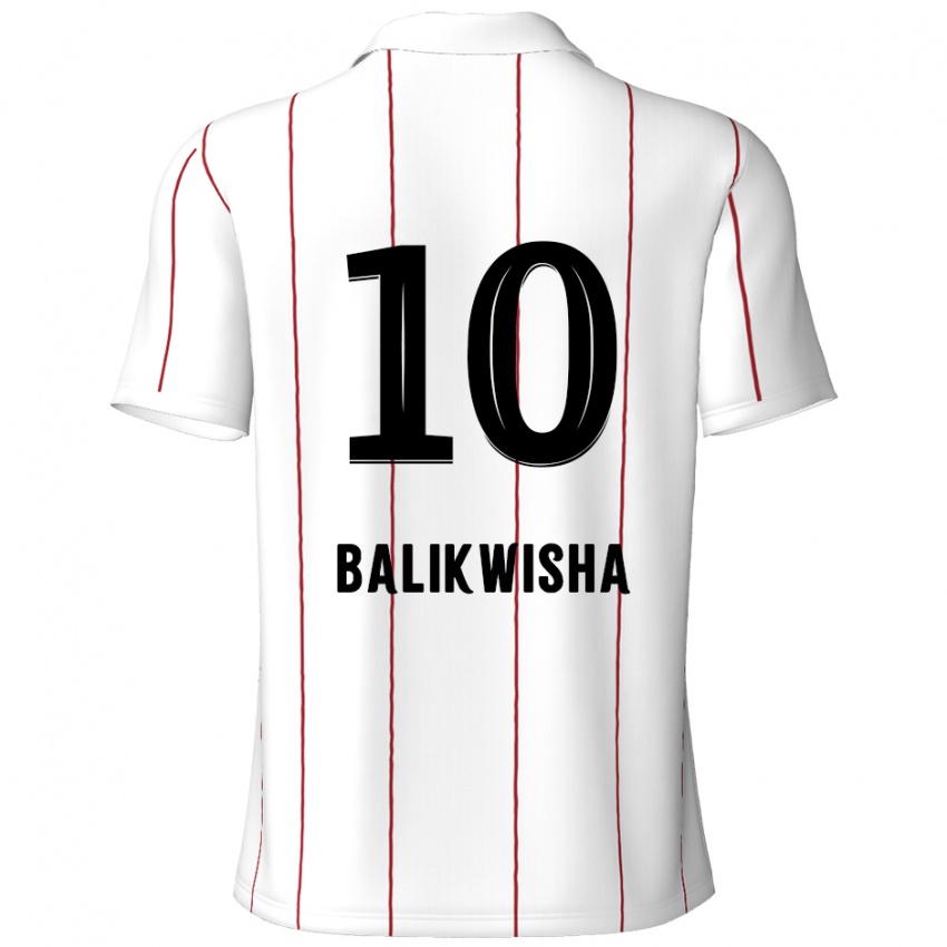 Herren Michel-Ange Balikwisha #10 Weiß Schwarz Auswärtstrikot Trikot 2024/25 T-Shirt Schweiz