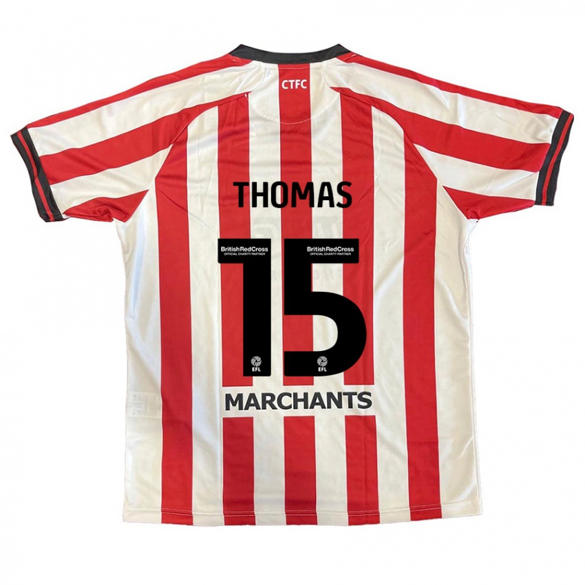 Damen Jordan Thomas #15 Rot Weiß Heimtrikot Trikot 2024/25 T-Shirt Schweiz