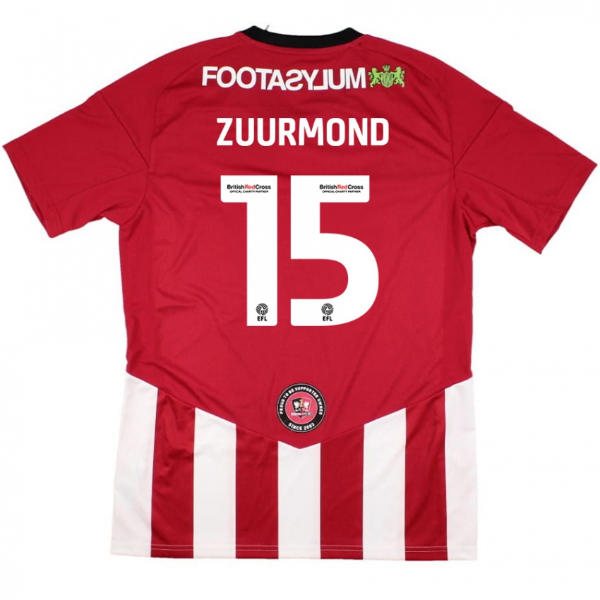 Damen Ishbel Zuurmond #15 Rot Weiß Heimtrikot Trikot 2024/25 T-Shirt Schweiz