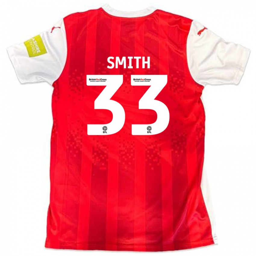 Damen Pele Smith #33 Rot Weiß Heimtrikot Trikot 2024/25 T-Shirt Schweiz