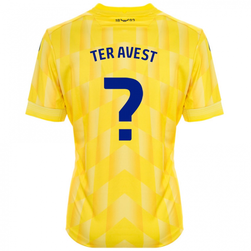 Femme Maillot Hidde Ter Avest #0 Jaune Tenues Domicile 2024/25 T-Shirt Suisse