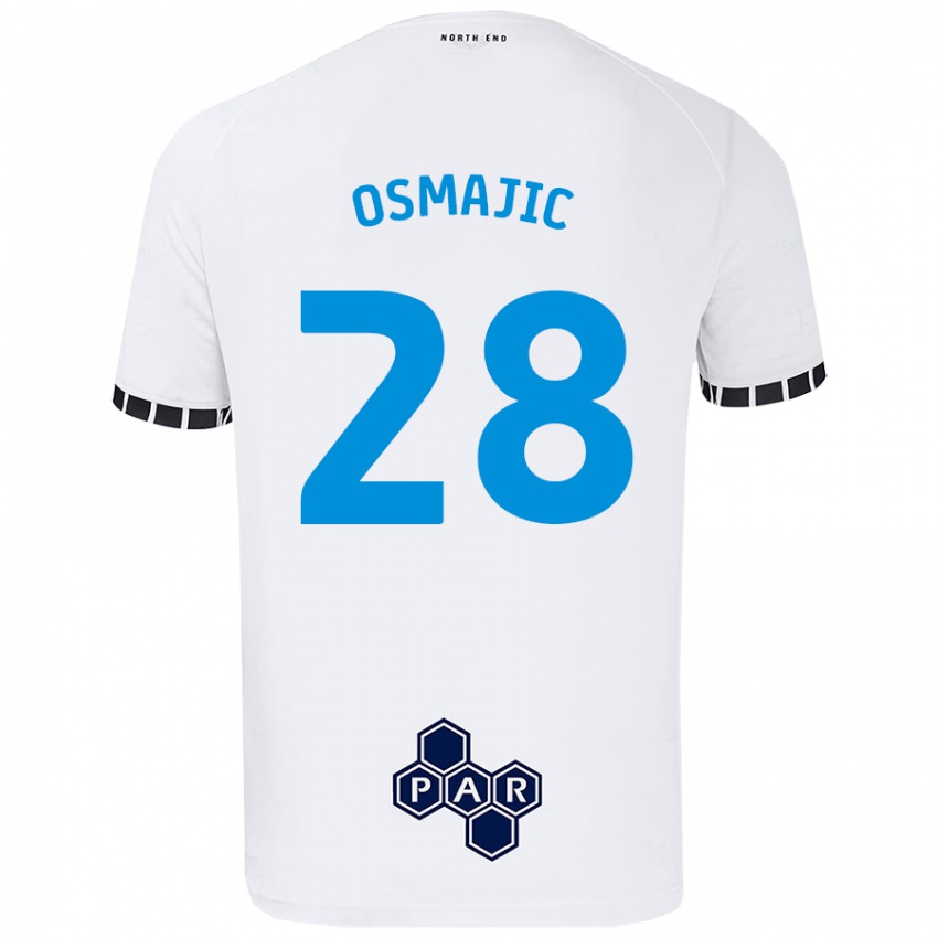 Damen Milutin Osmajic #28 Weiß Heimtrikot Trikot 2024/25 T-Shirt Schweiz