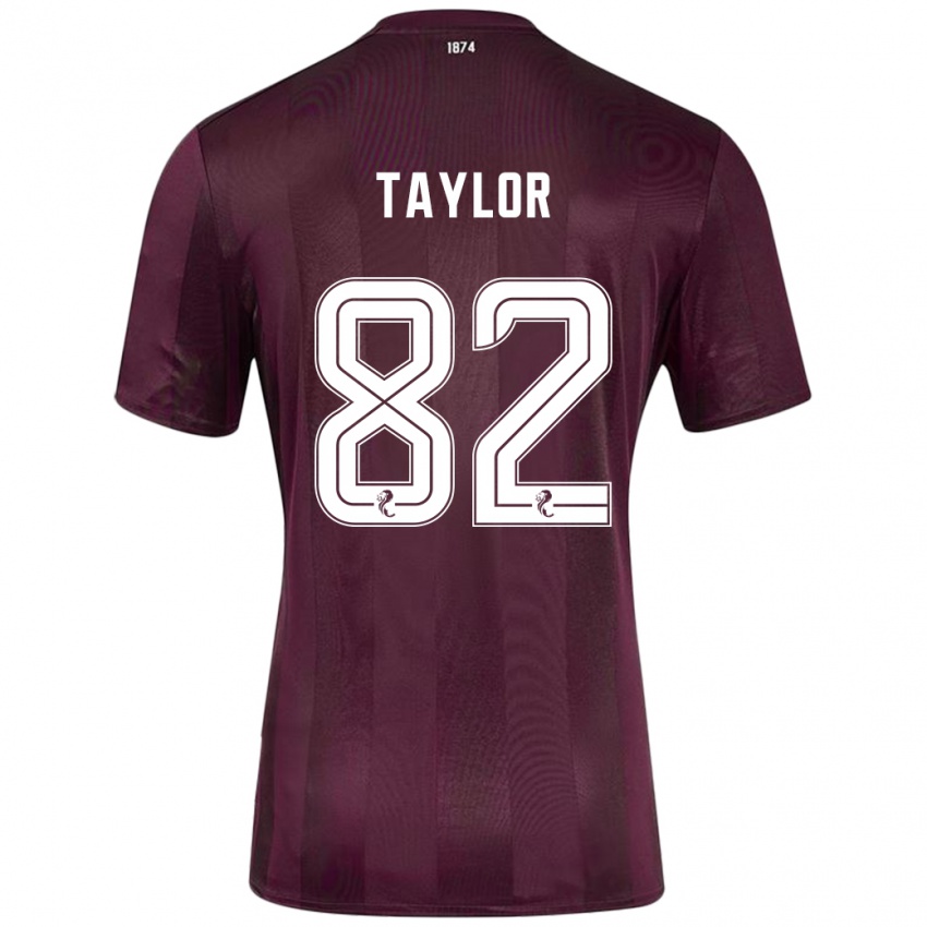 Damen Gerald Taylor #82 Burgundrot Heimtrikot Trikot 2024/25 T-Shirt Schweiz