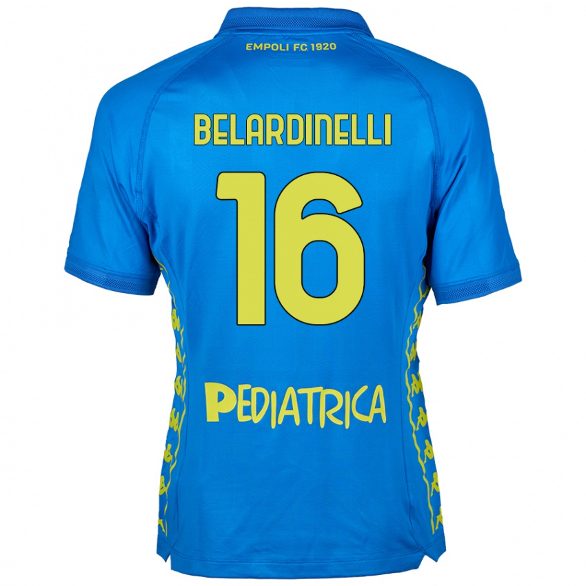 Damen Luca Belardinelli #16 Blau Heimtrikot Trikot 2024/25 T-Shirt Schweiz