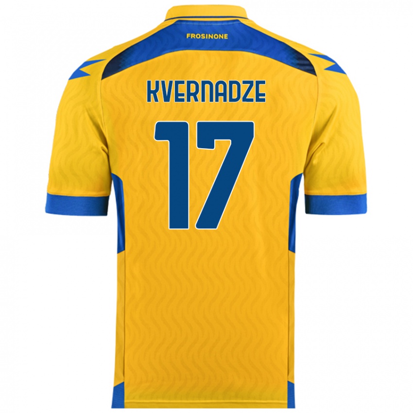 Damen Giorgi Kvernadze #17 Gelb Heimtrikot Trikot 2024/25 T-Shirt Schweiz