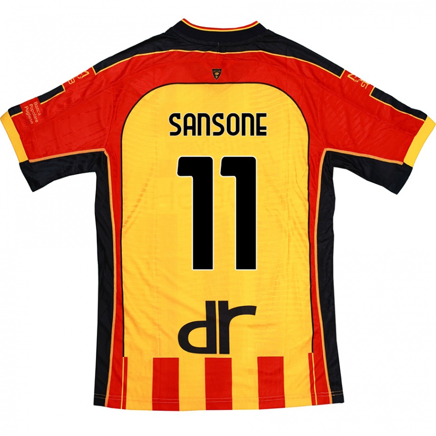 Damen Nicola Sansone #11 Gelb Rot Heimtrikot Trikot 2024/25 T-Shirt Schweiz