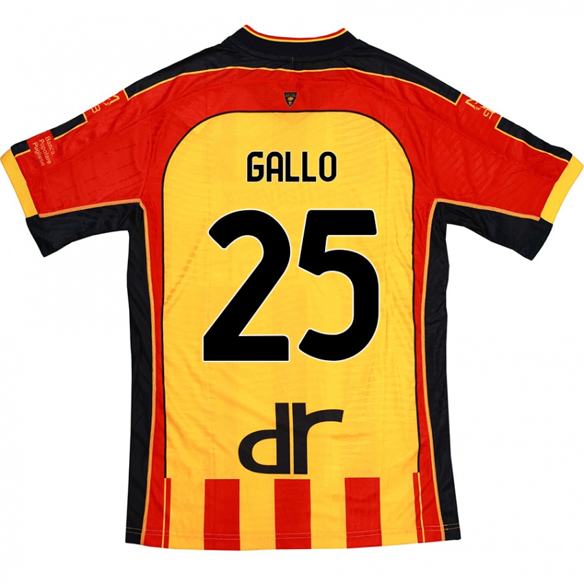 Damen Antonino Gallo #25 Gelb Rot Heimtrikot Trikot 2024/25 T-Shirt Schweiz