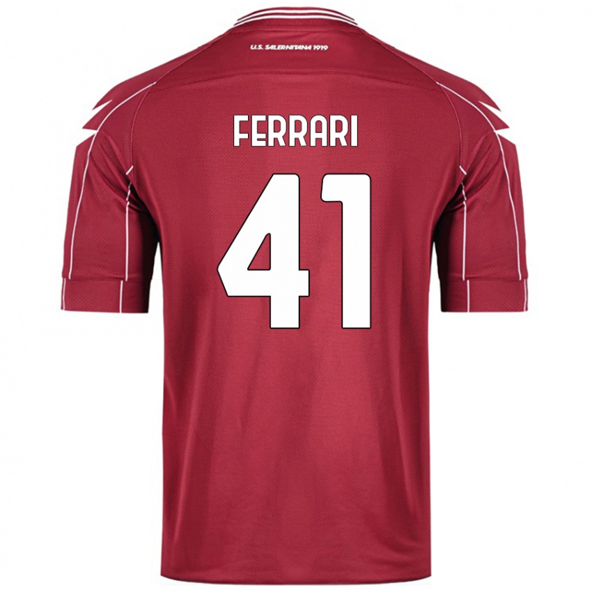 Damen Tommaso Ferrari #41 Burgundrot Heimtrikot Trikot 2024/25 T-Shirt Schweiz