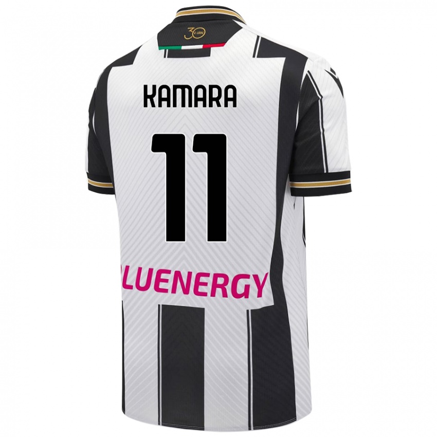 Damen Hassane Kamara #11 Weiß Schwarz Heimtrikot Trikot 2024/25 T-Shirt Schweiz