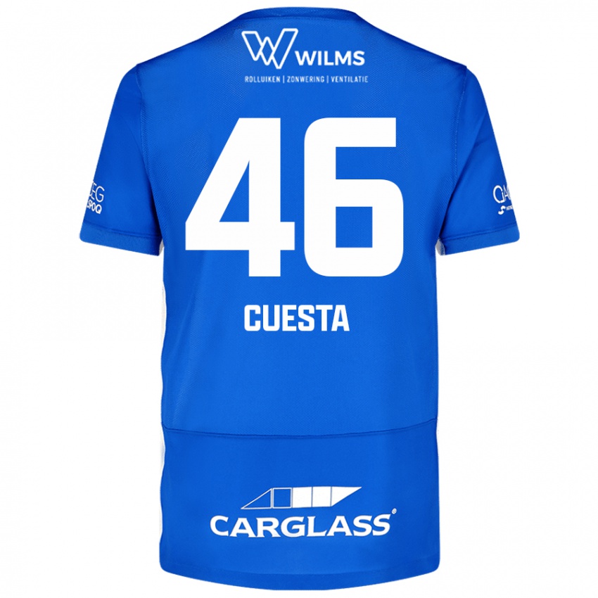 Damen Carlos Cuesta #46 Blau Heimtrikot Trikot 2024/25 T-Shirt Schweiz