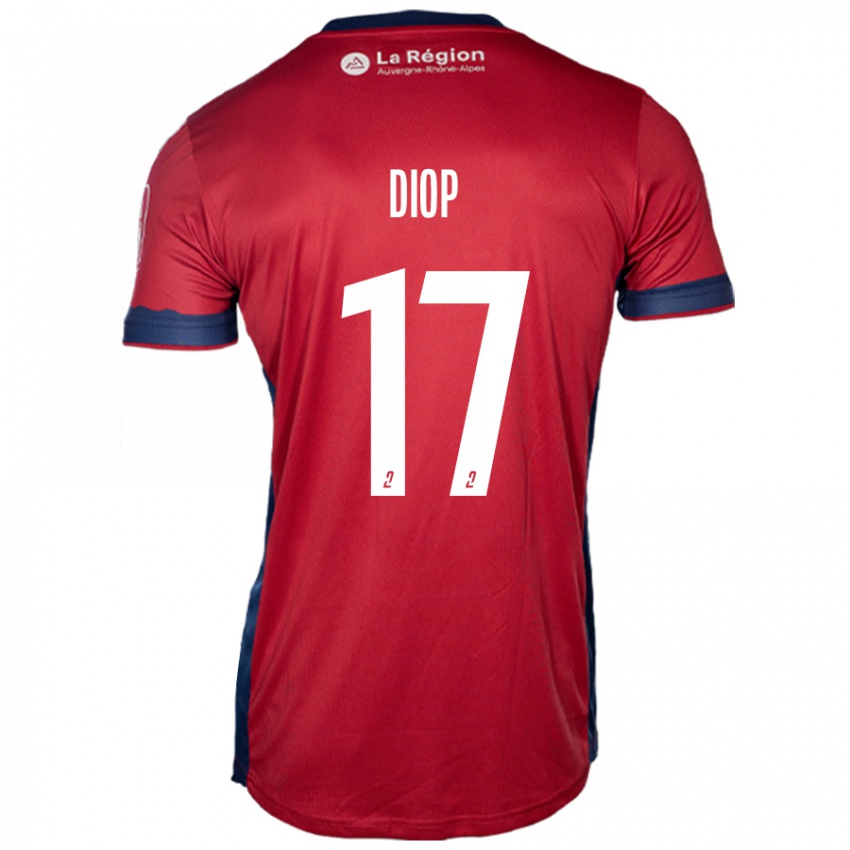 Damen Ousmane Diop #17 Hellburgunderrot Heimtrikot Trikot 2024/25 T-Shirt Schweiz