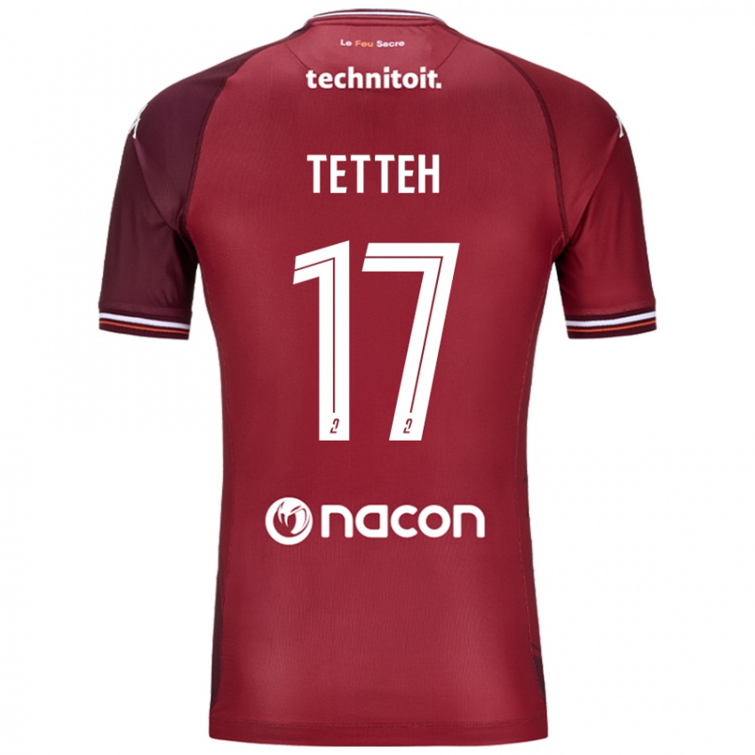 Damen Benjamin Tetteh #17 Rot Granata Heimtrikot Trikot 2024/25 T-Shirt Schweiz