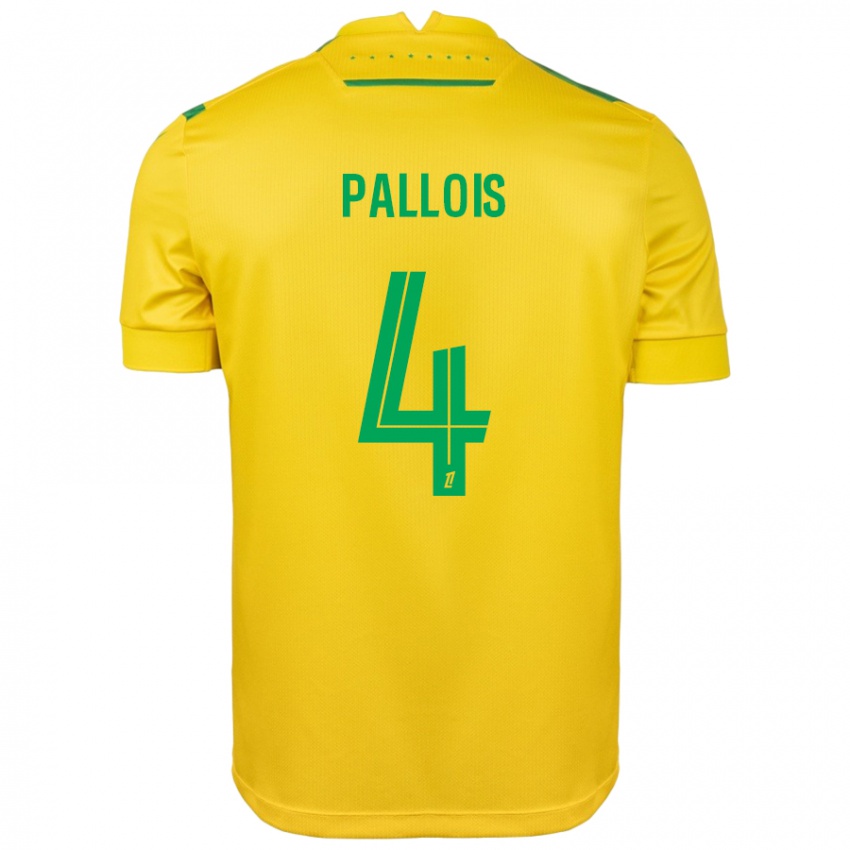 Damen Nicolas Pallois #4 Gelb Grün Heimtrikot Trikot 2024/25 T-Shirt Schweiz