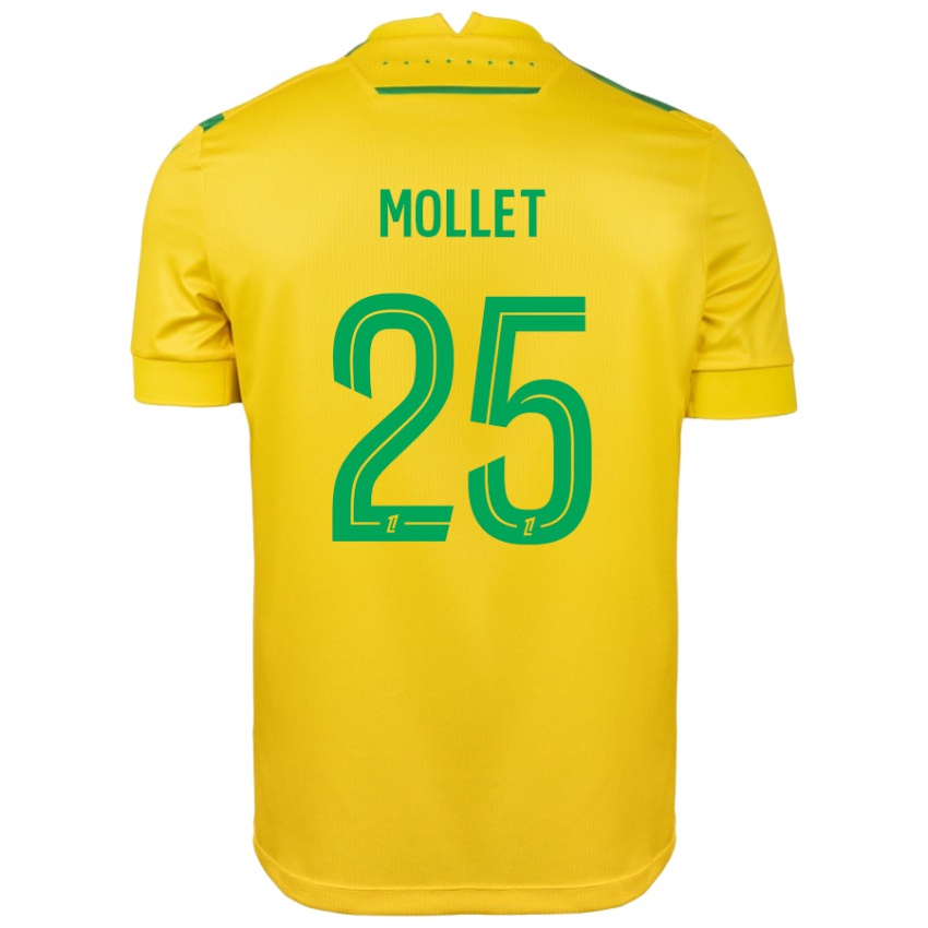 Damen Florent Mollet #25 Gelb Grün Heimtrikot Trikot 2024/25 T-Shirt Schweiz