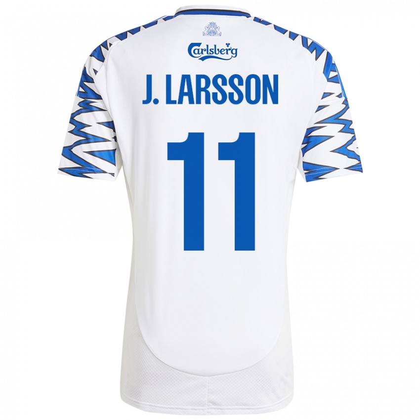 Damen Jordan Larsson #11 Weiß Himmelblau Heimtrikot Trikot 2024/25 T-Shirt Schweiz