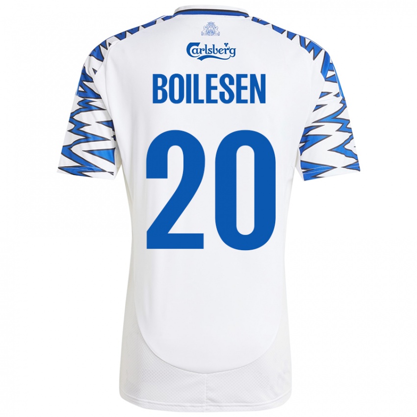 Damen Nicolai Boilesen #20 Weiß Himmelblau Heimtrikot Trikot 2024/25 T-Shirt Schweiz