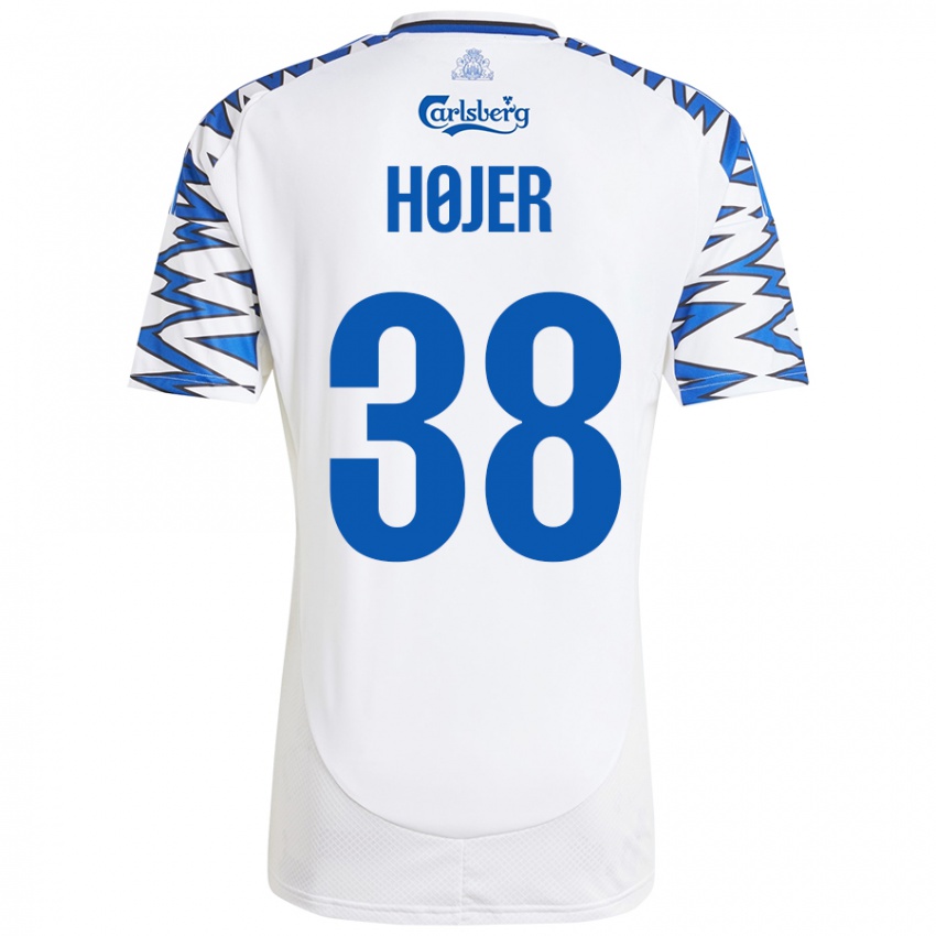 Damen Oliver Højer #38 Weiß Himmelblau Heimtrikot Trikot 2024/25 T-Shirt Schweiz