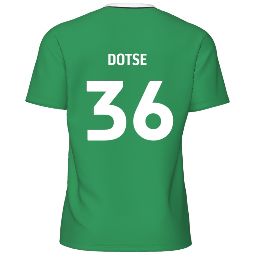 Damen Jahiem Dotse #36 Grün Weiße Streifen Auswärtstrikot Trikot 2024/25 T-Shirt Schweiz