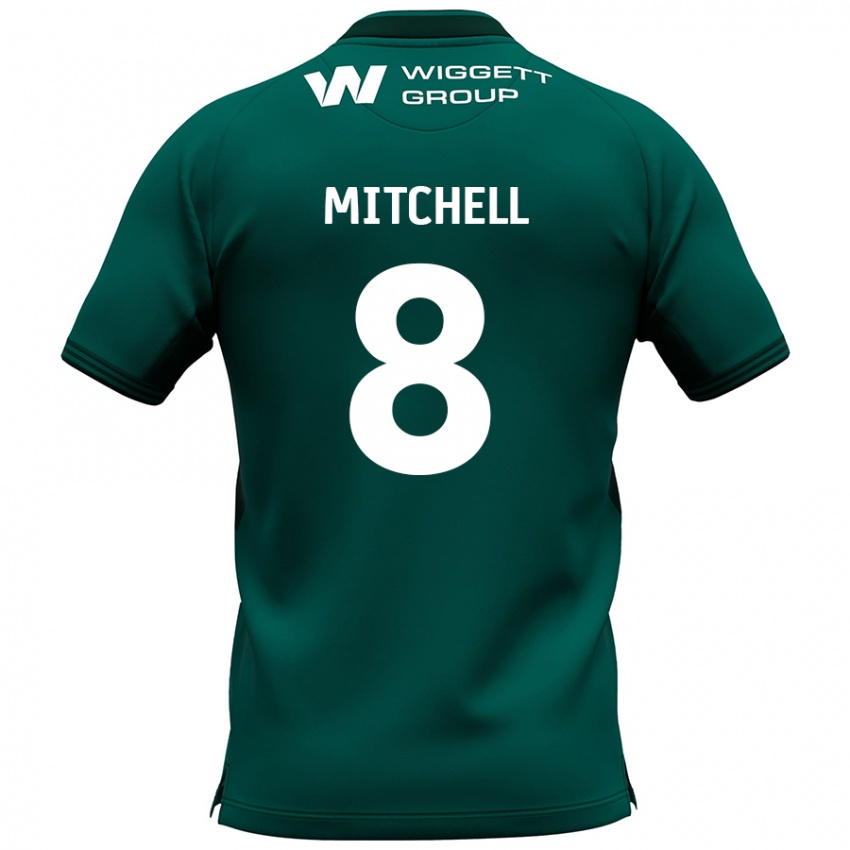 Femme Maillot Billy Mitchell #8 Vert Tenues Extérieur 2024/25 T-Shirt Suisse