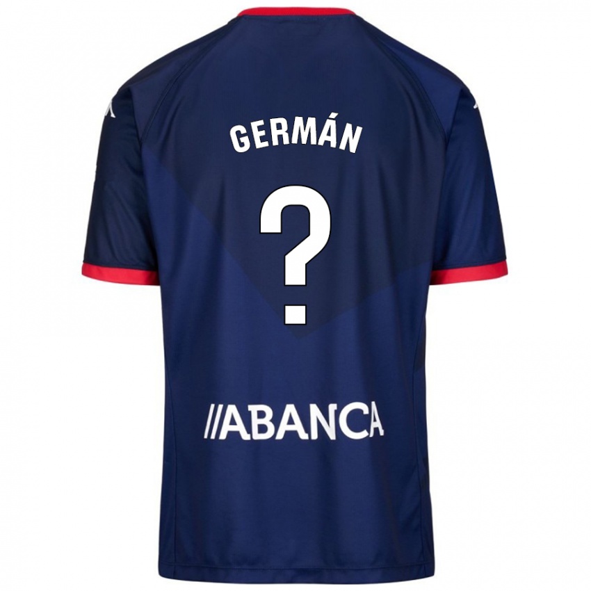 Femme Maillot Germán Parreño #1 Bleu Marine Tenues Extérieur 2024/25 T-Shirt Suisse