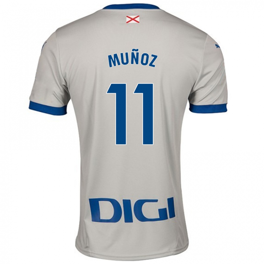 Damen Egoitz Muñoz #11 Hellgrau Auswärtstrikot Trikot 2024/25 T-Shirt Schweiz