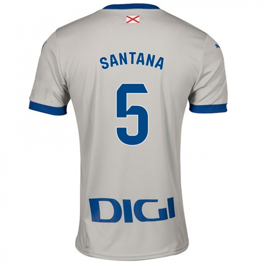 Damen Vanesa Santana #5 Hellgrau Auswärtstrikot Trikot 2024/25 T-Shirt Schweiz