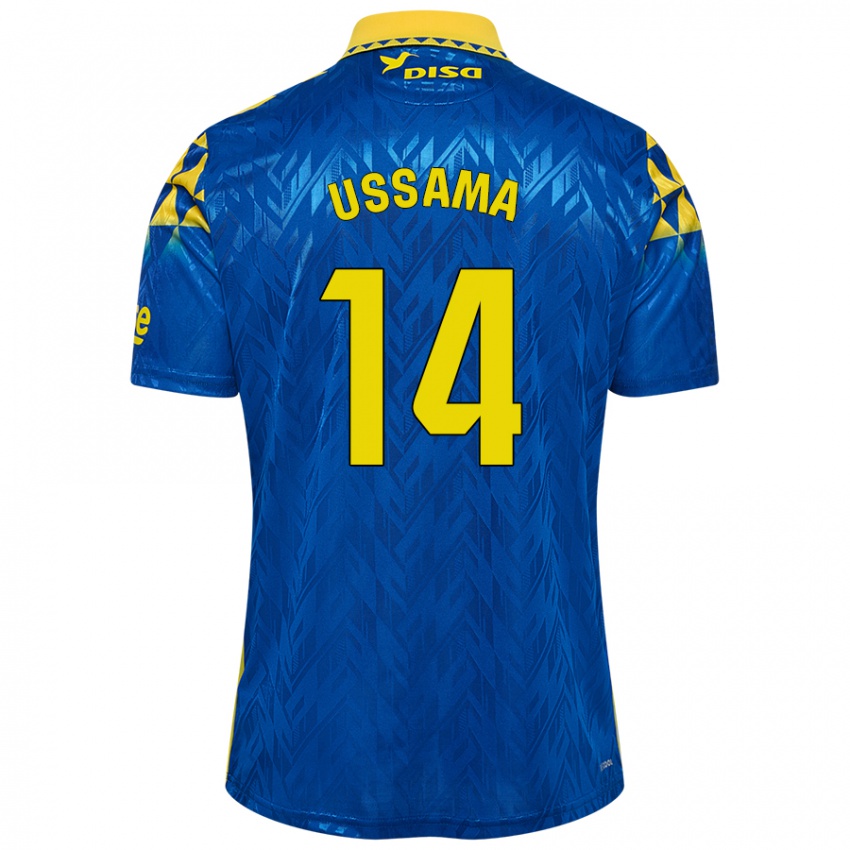 Damen Ussama #14 Blau Gelb Auswärtstrikot Trikot 2024/25 T-Shirt Schweiz