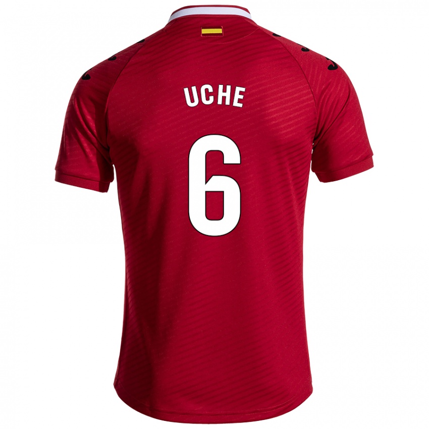 Damen Chrisantus Uche #6 Dunkelrot Auswärtstrikot Trikot 2024/25 T-Shirt Schweiz