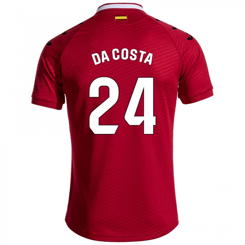 Damen Coba Da Costa #24 Dunkelrot Auswärtstrikot Trikot 2024/25 T-Shirt Schweiz