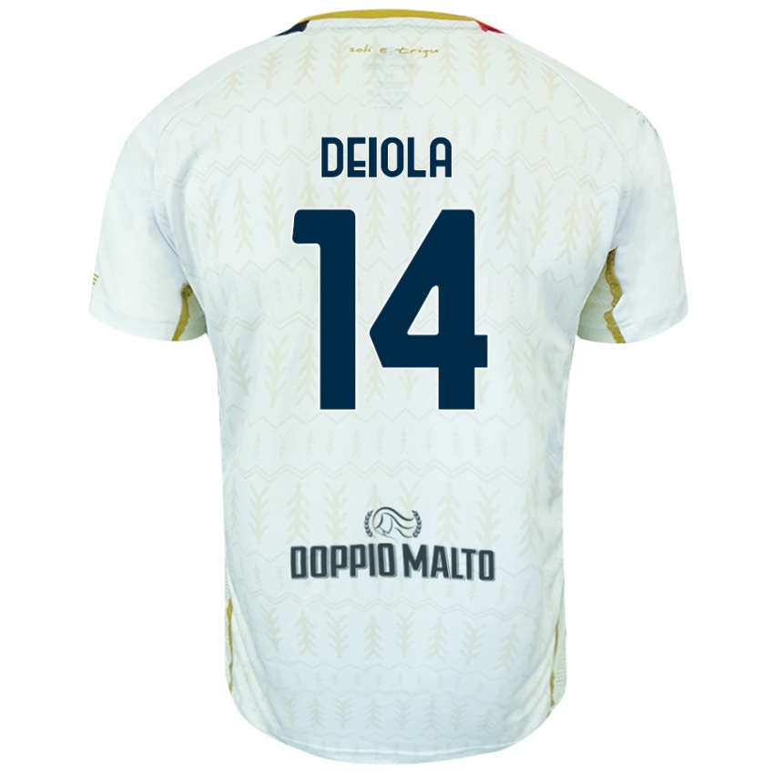 Damen Alessandro Deiola #14 Weiß Auswärtstrikot Trikot 2024/25 T-Shirt Schweiz