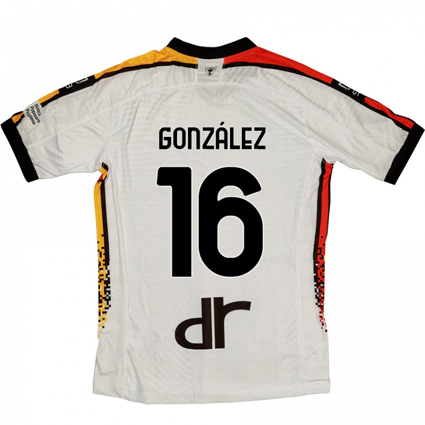 Damen Joan González #16 Weiß Schwarz Auswärtstrikot Trikot 2024/25 T-Shirt Schweiz