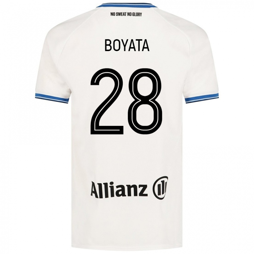 Femme Maillot Dedryck Boyata #28 Blanc Tenues Extérieur 2024/25 T-Shirt Suisse