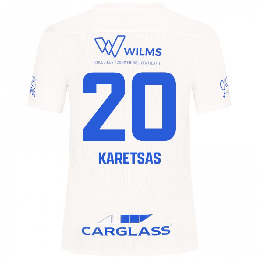 Damen Konstantinos Karetsas #20 Weiß Auswärtstrikot Trikot 2024/25 T-Shirt Schweiz