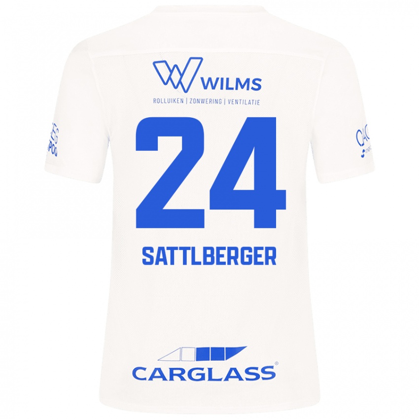 Damen Nikolas Sattlberger #24 Weiß Auswärtstrikot Trikot 2024/25 T-Shirt Schweiz