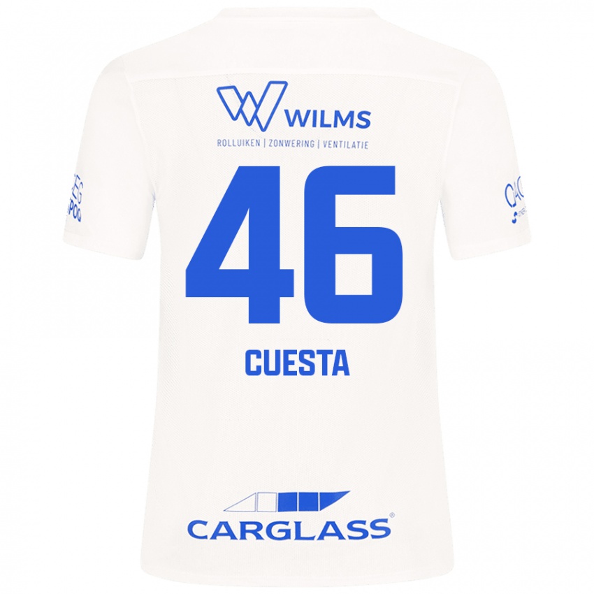 Damen Carlos Cuesta #46 Weiß Auswärtstrikot Trikot 2024/25 T-Shirt Schweiz