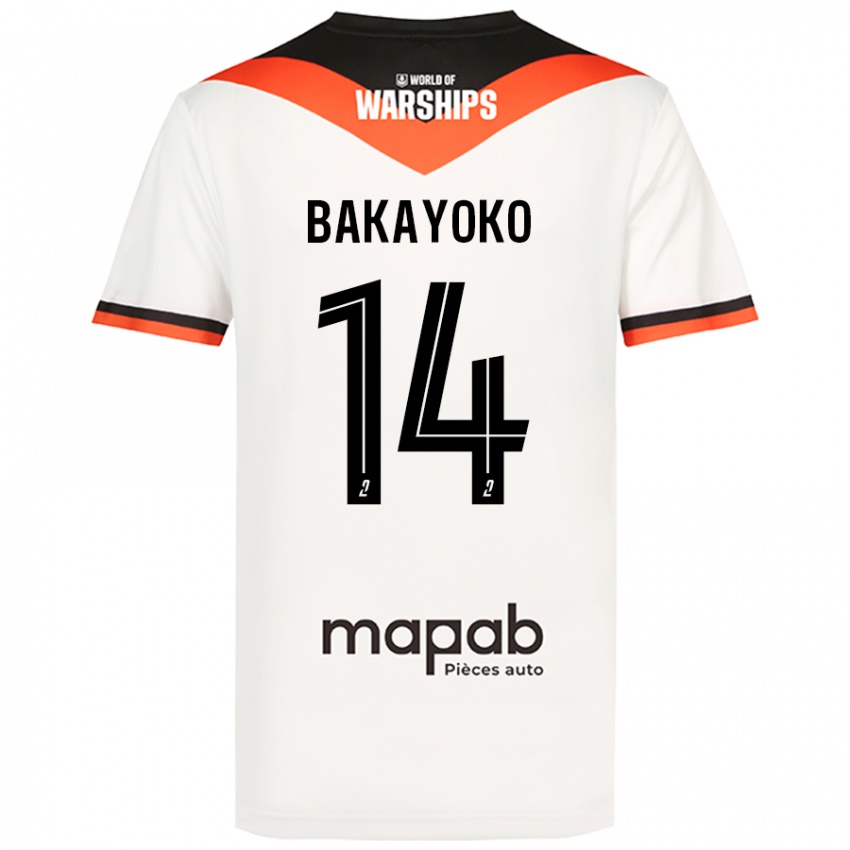 Damen Tiemoué Bakayoko #14 Weiß Auswärtstrikot Trikot 2024/25 T-Shirt Schweiz