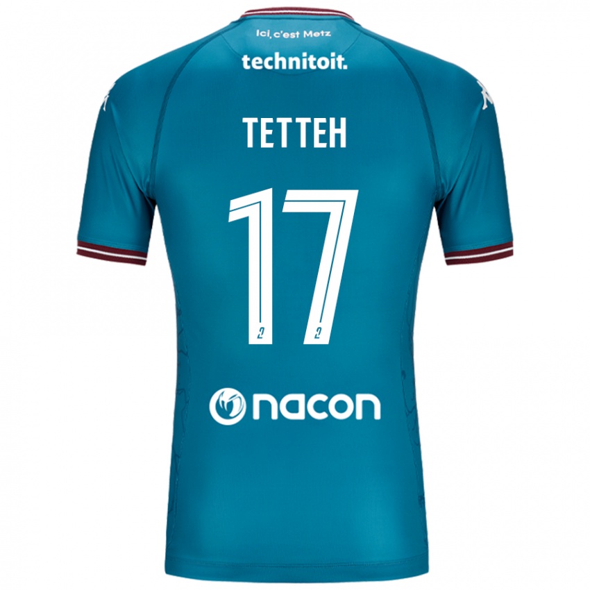 Damen Benjamin Tetteh #17 Blau Petrol Auswärtstrikot Trikot 2024/25 T-Shirt Schweiz